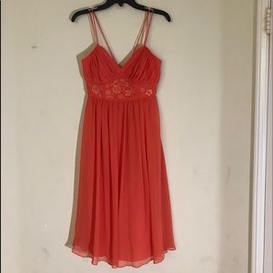 David’s Bridal coral dress!